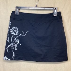 Adidas ClimatCool Black Floral Tennis Golf Skort Sz 8
